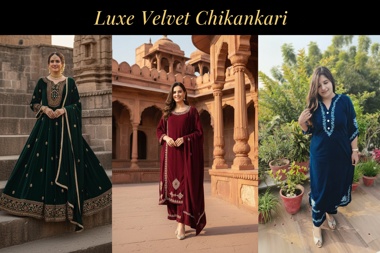 Chikankari Velvet Collection
