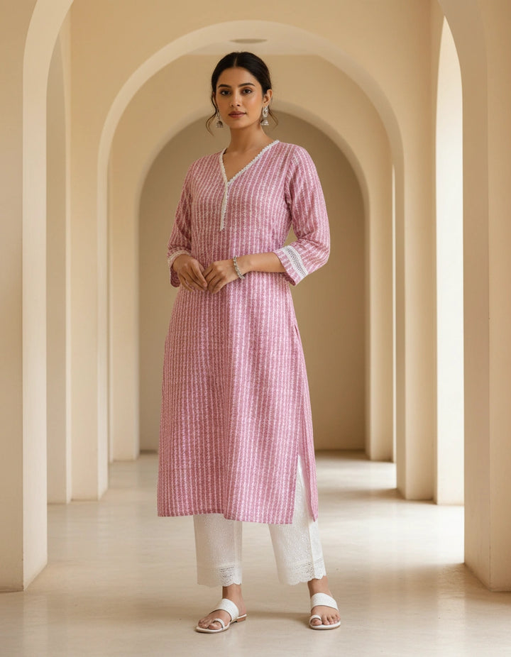 Mouve Printed Cotton kurta