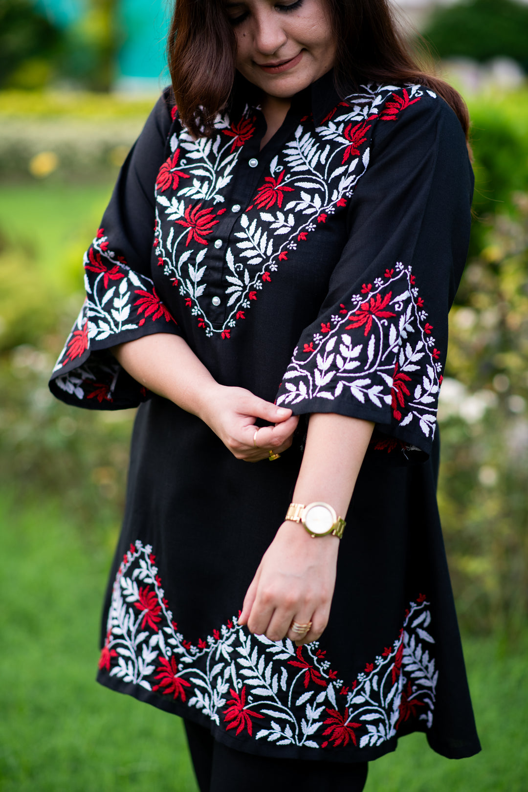 Linen Black Chikankari Co-Ord Set