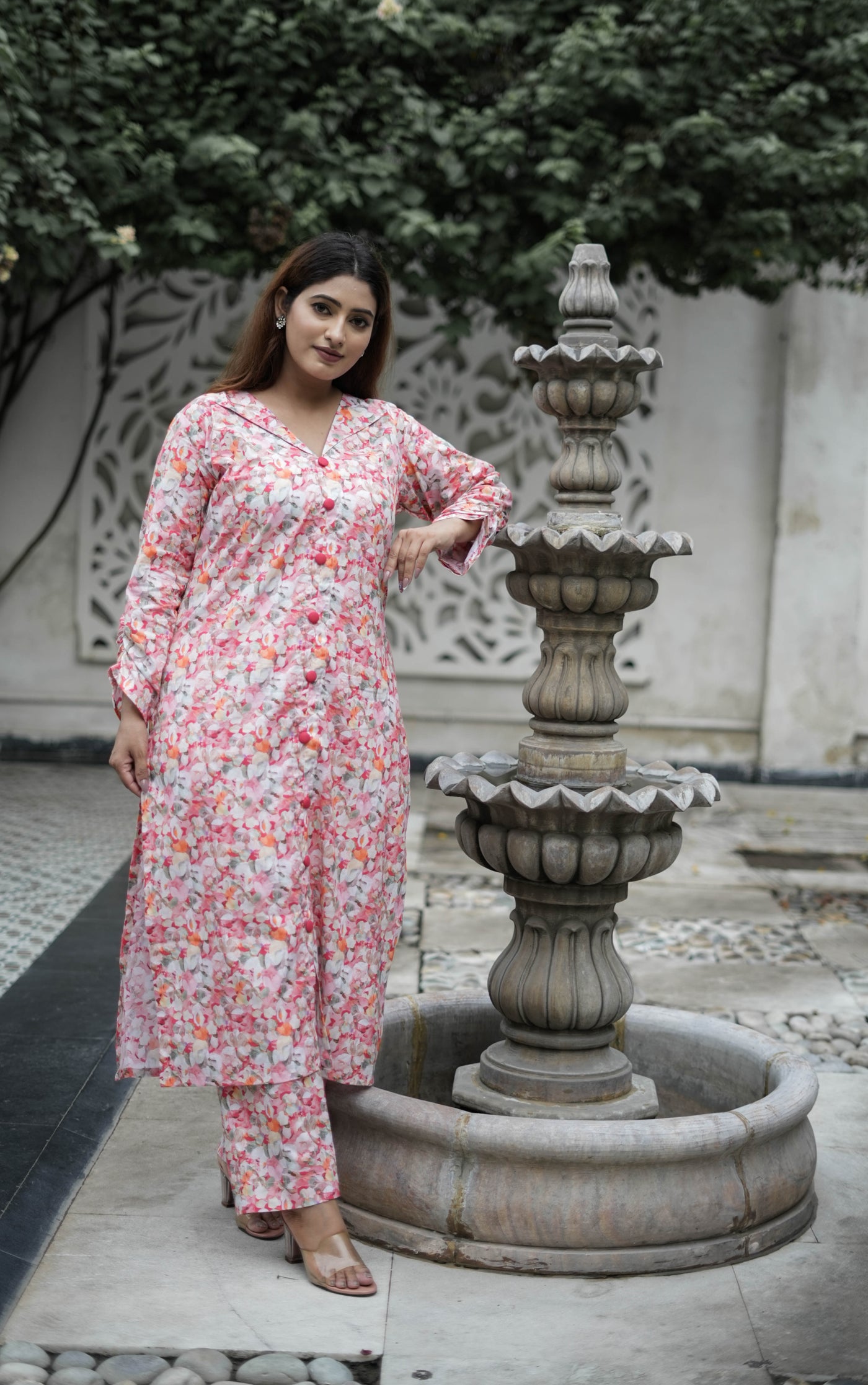 Prach Printed Modal Cotton Kurta With Pant Set -Custom Made