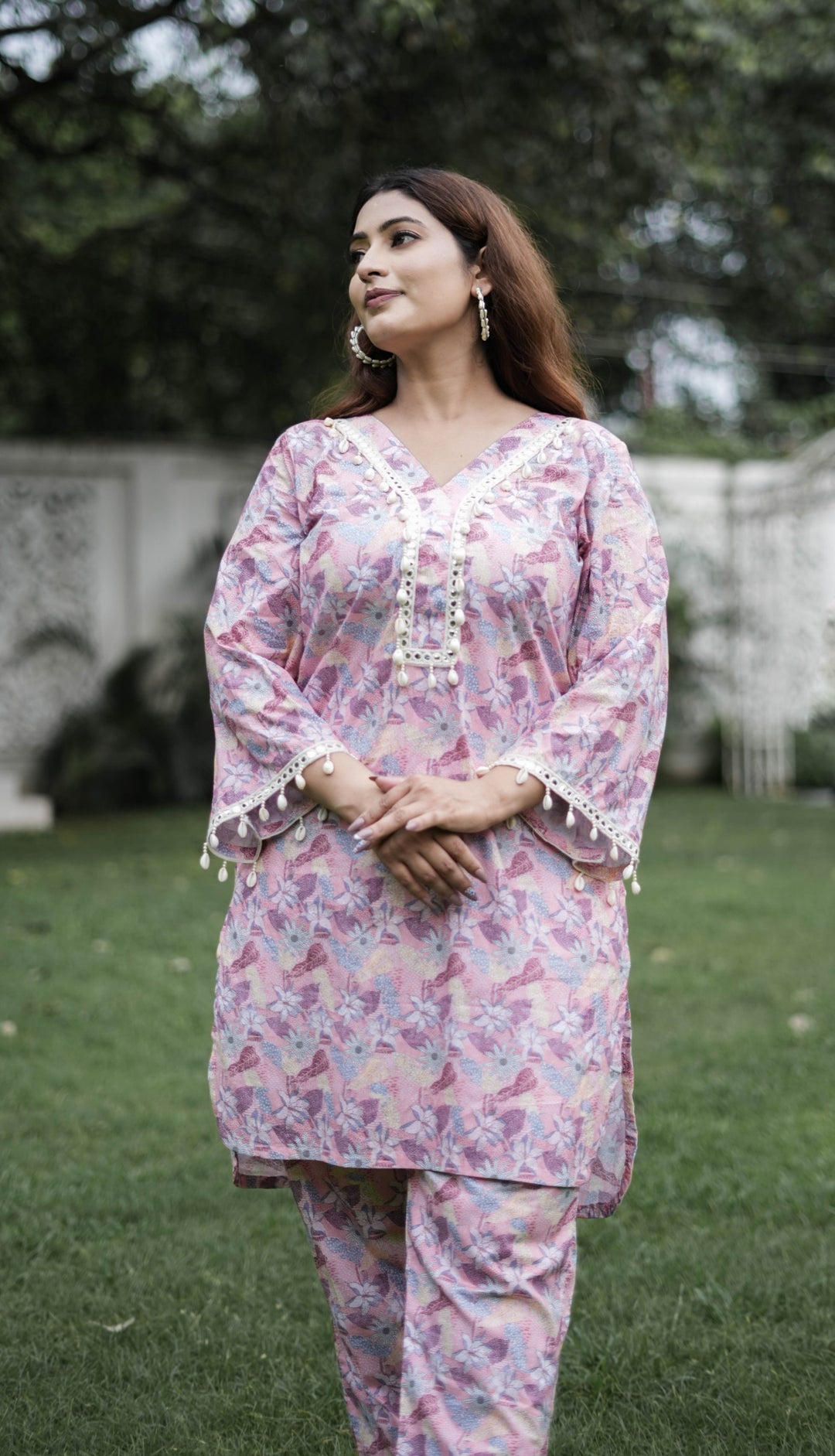 Multi Printed Modal Cotton Kurta With Pant Set -Custom Made