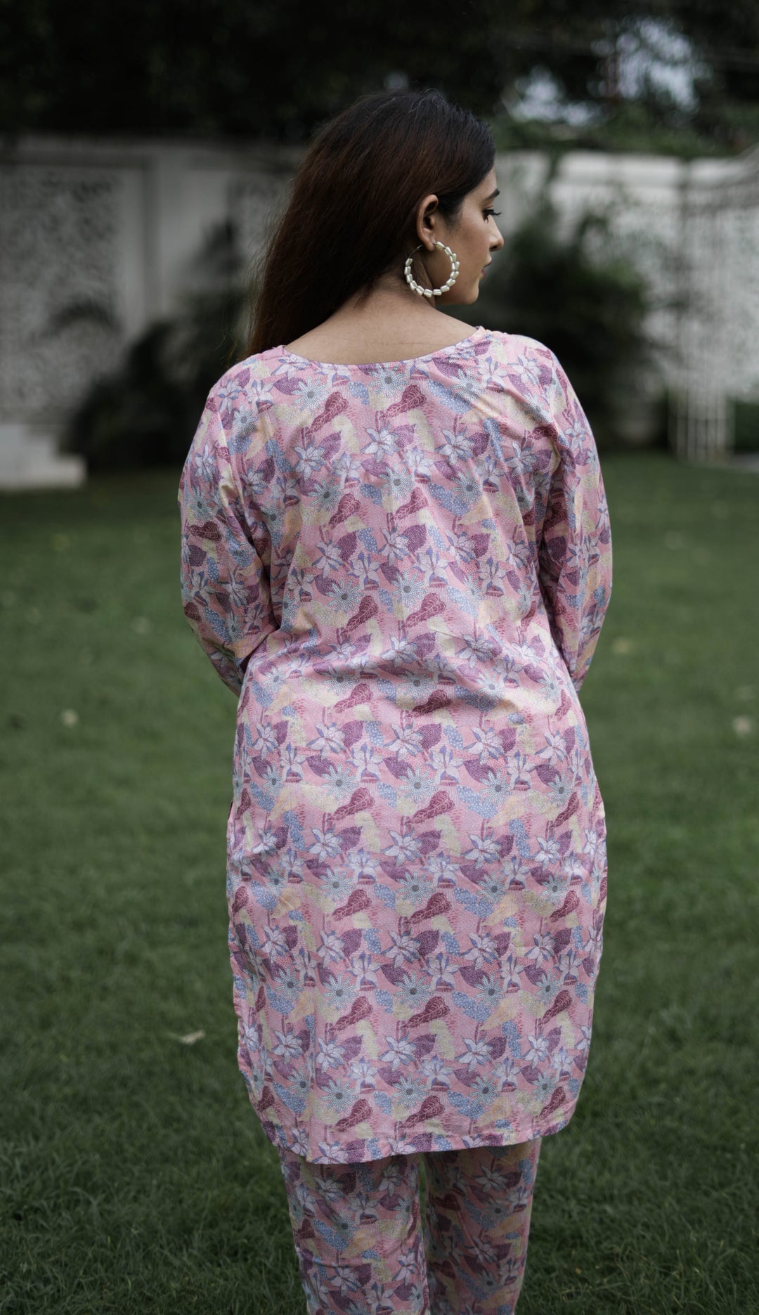 Multi Printed Modal Cotton Kurta With Pant Set -Custom Made