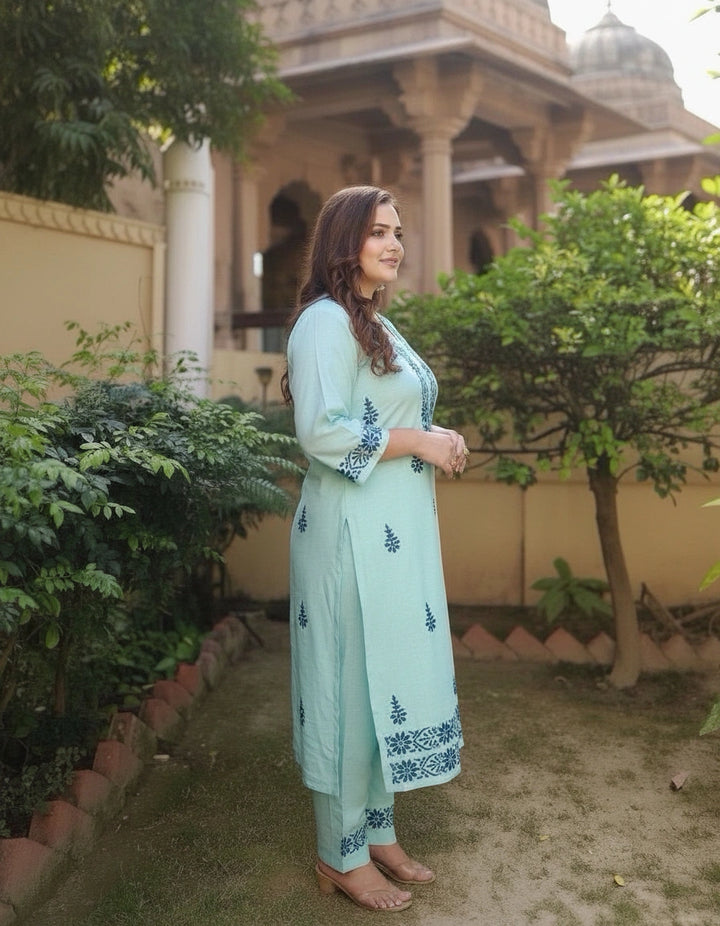 Sky Blue Co-ord Set -Custom Made
