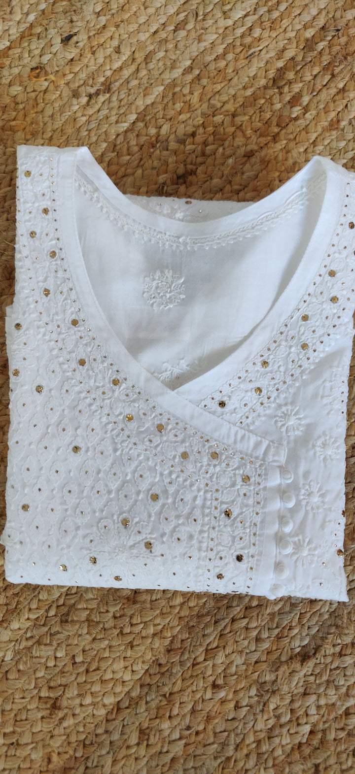 White Cotton Chikankari kurta