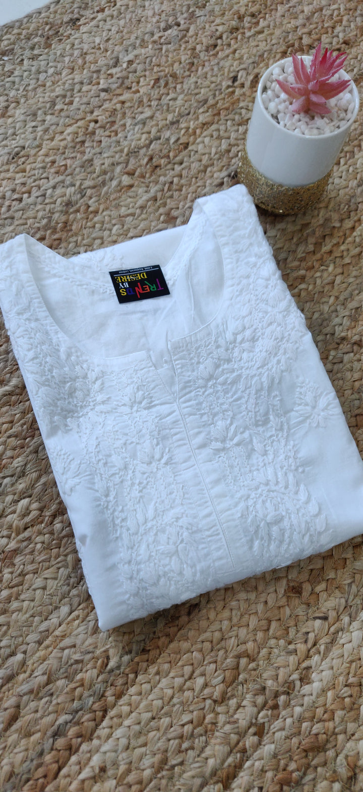 White Cotton kurta Short kurta