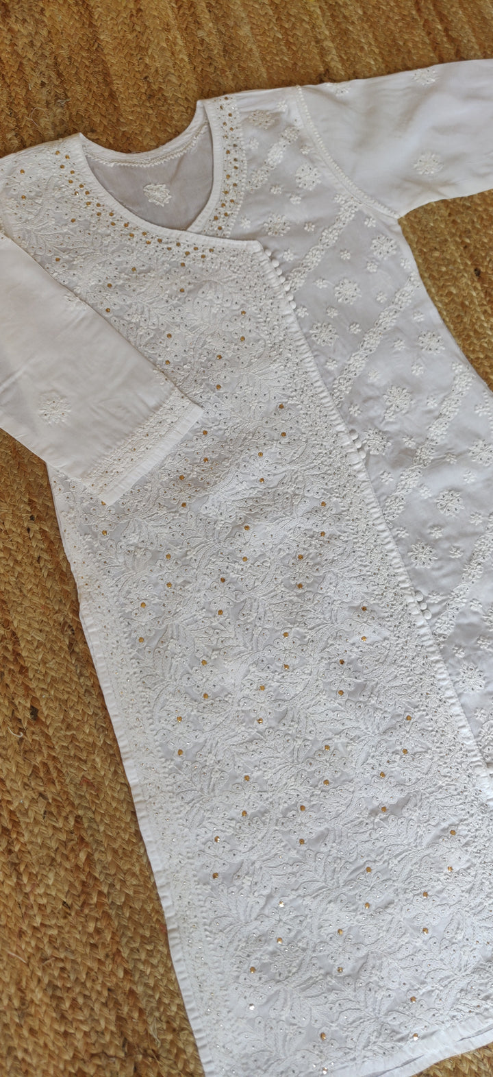 White Cotton Chikankari kurta