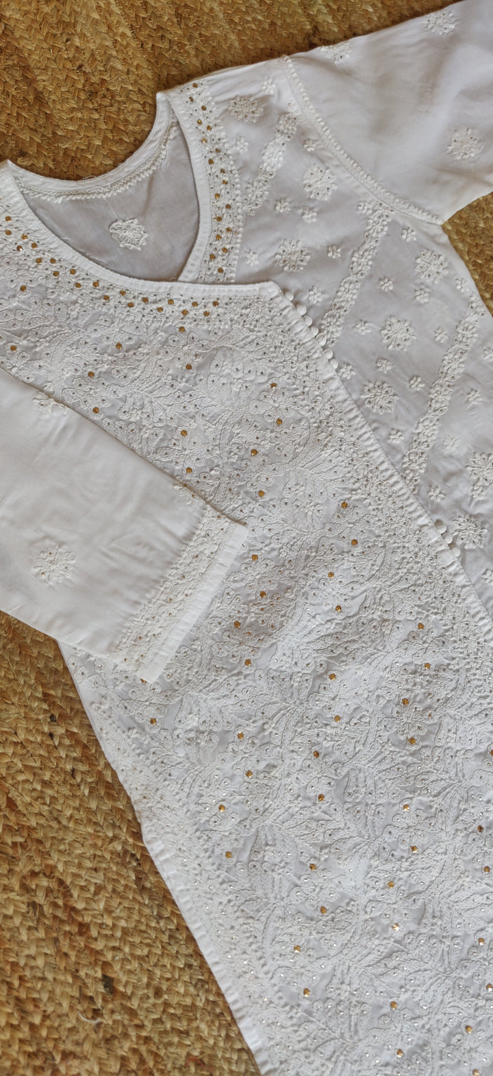White Cotton Chikankari kurta