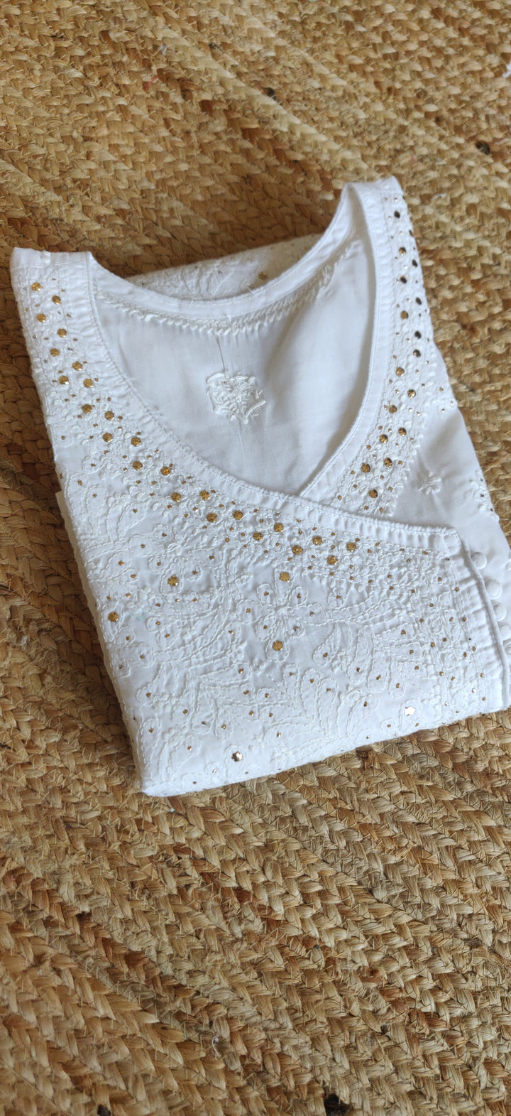 White Cotton Chikankari kurta
