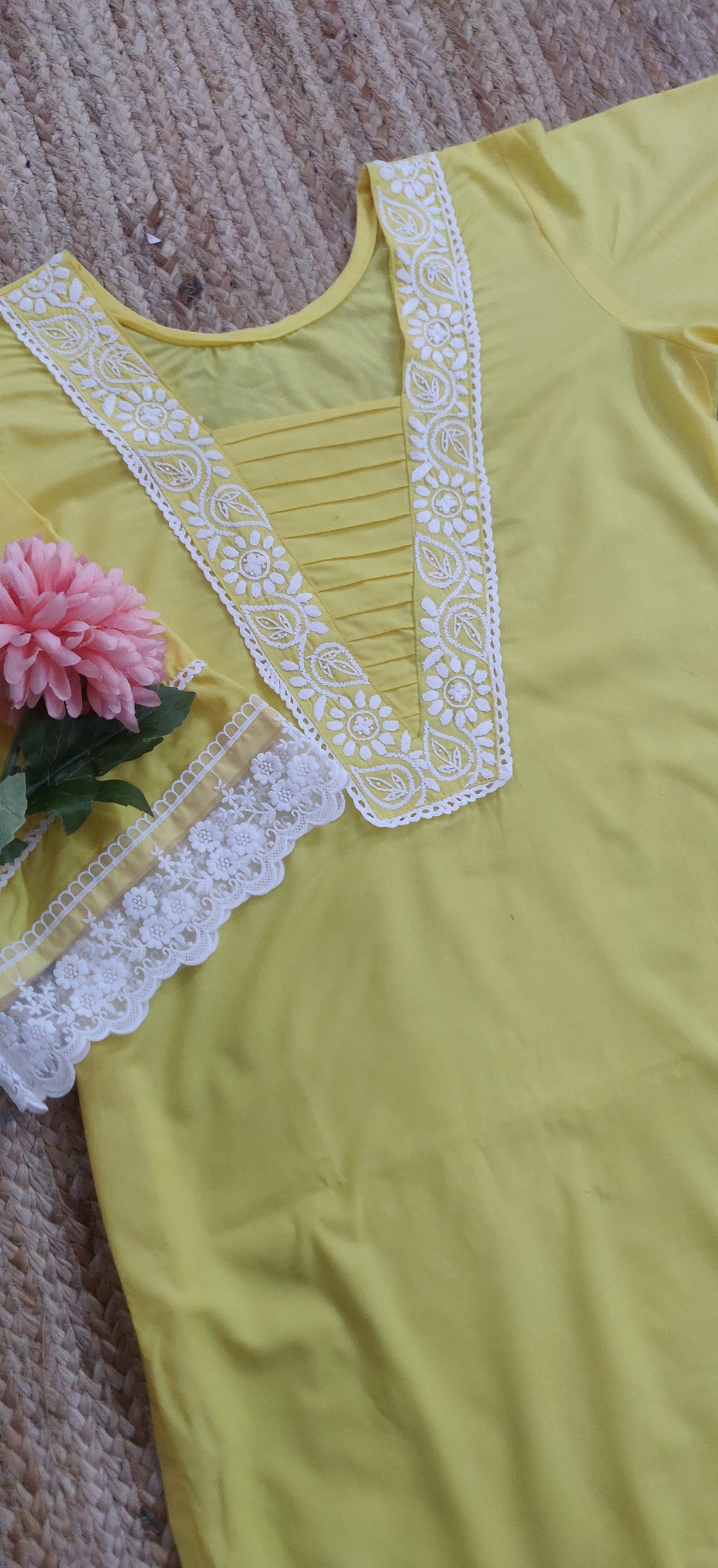 Yellow Modal Chikankari CO-ORD Set