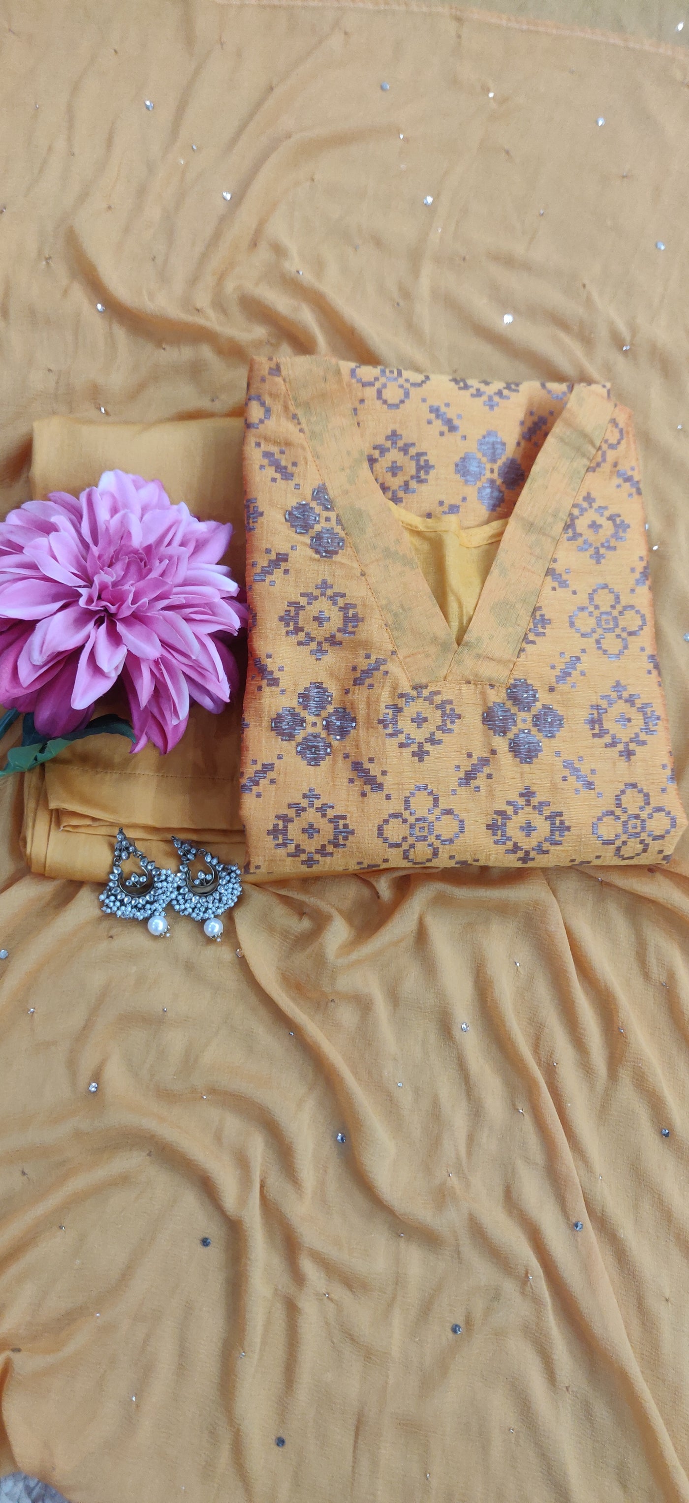 Yellow Silk Set