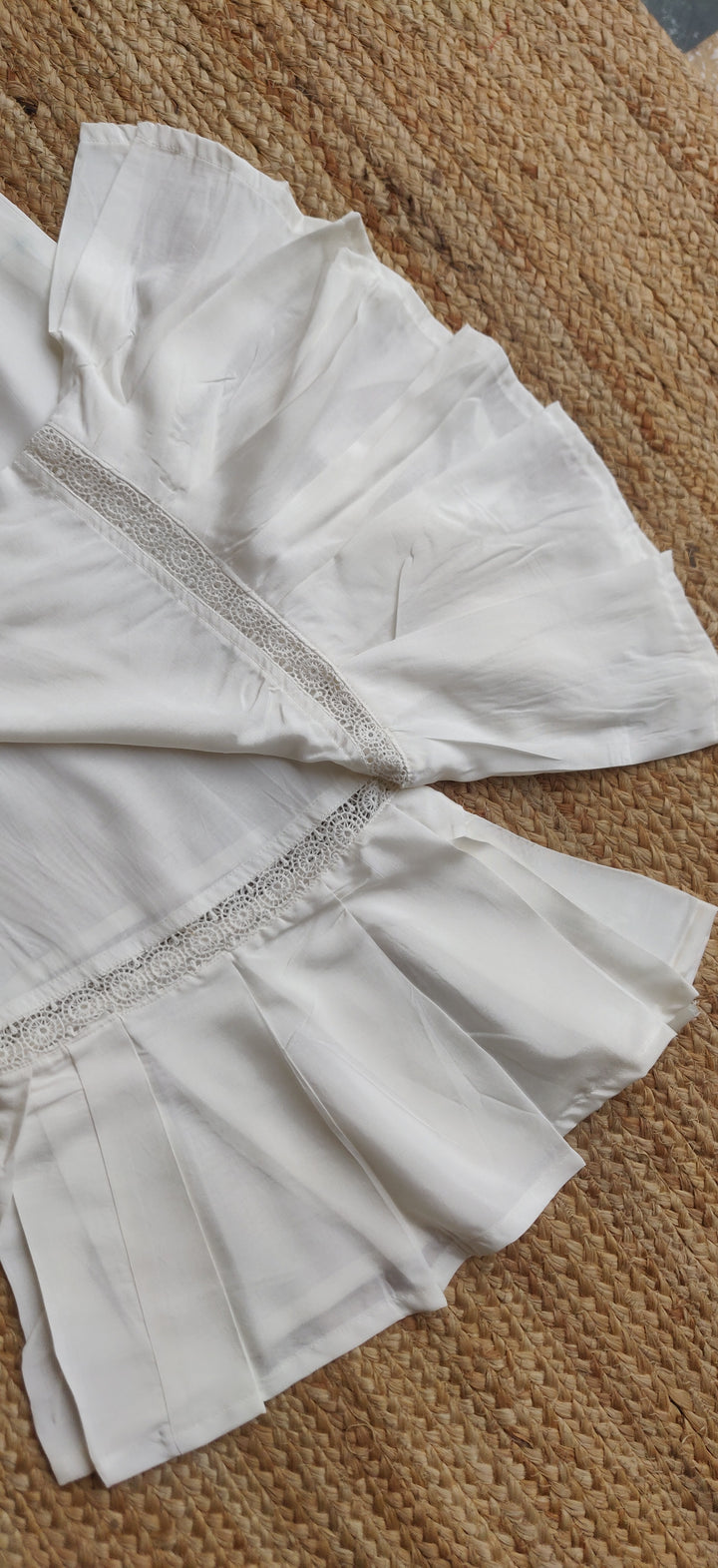 White Reyon Palazzo Custom-Made