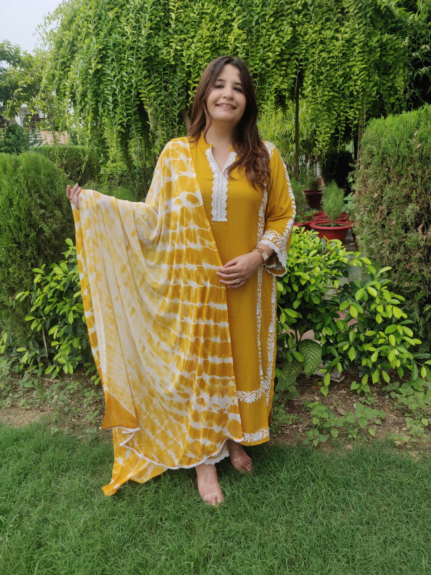 Mustard Chiffon Pure Dupatta