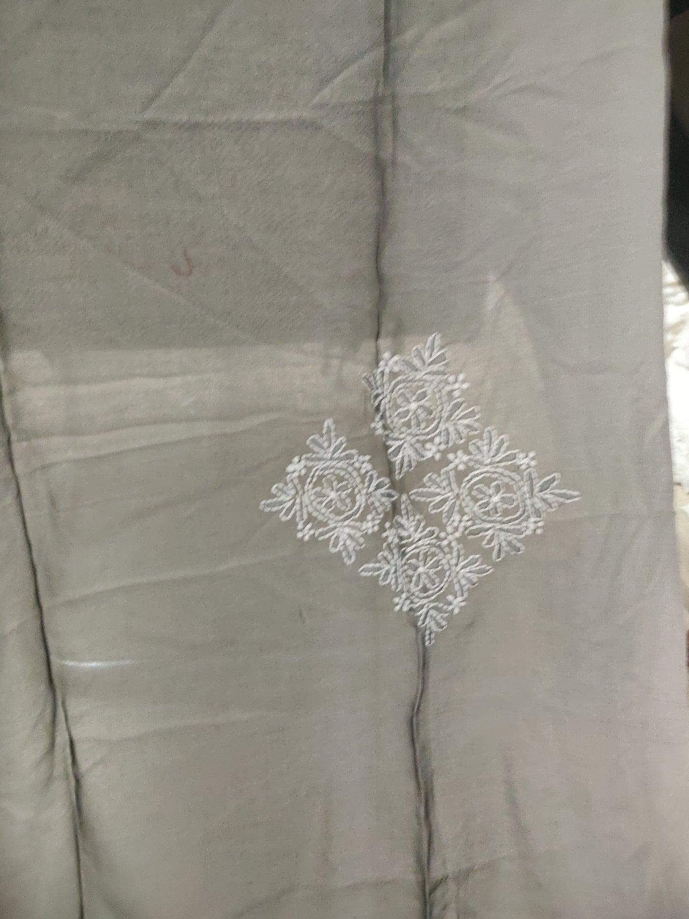 Black Chikankari organza Dupatta