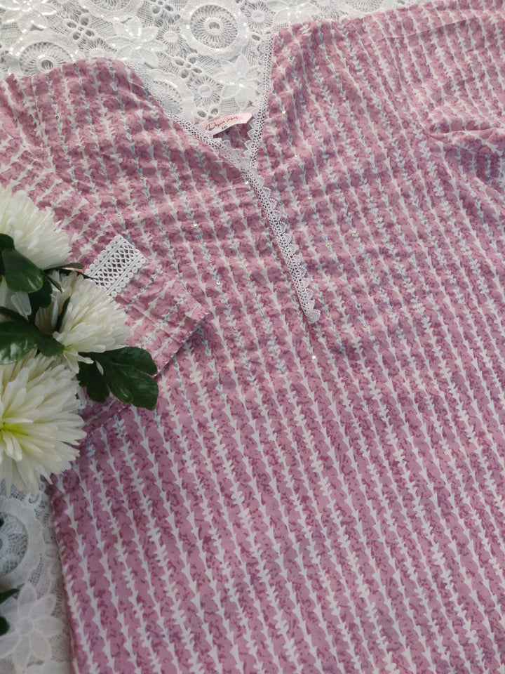 Mouve Printed Cotton kurta