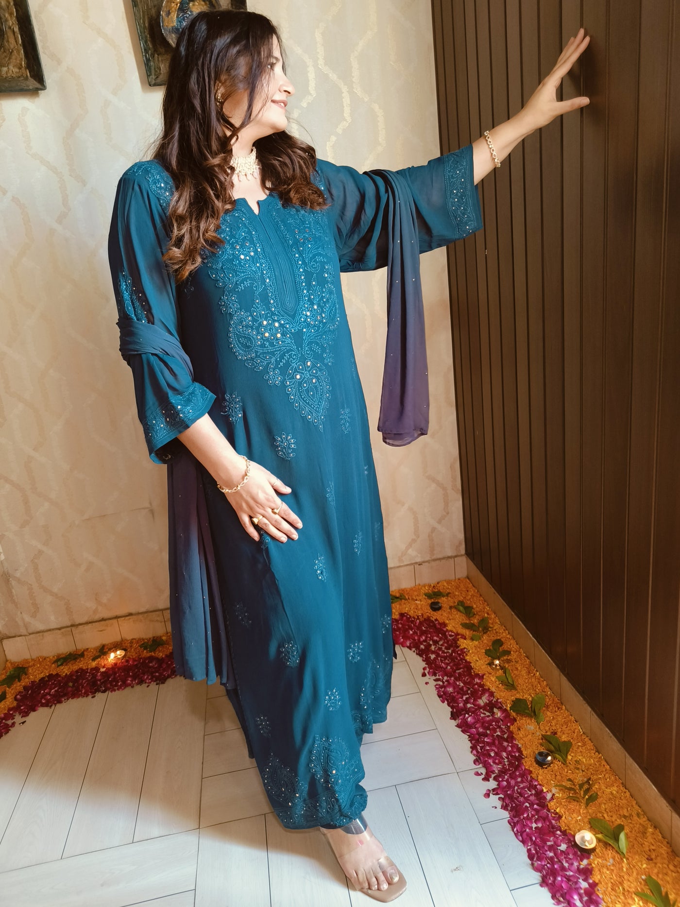 Georgette Chikankari kurtas