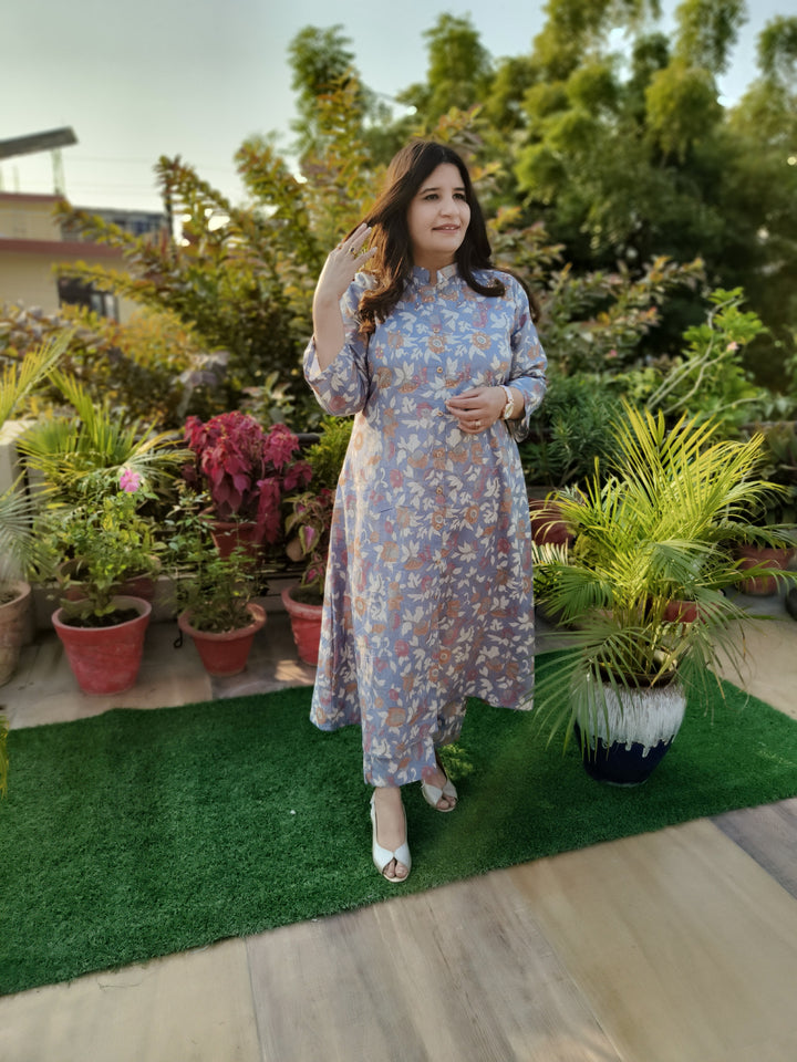 Grey Printed Cotton Set