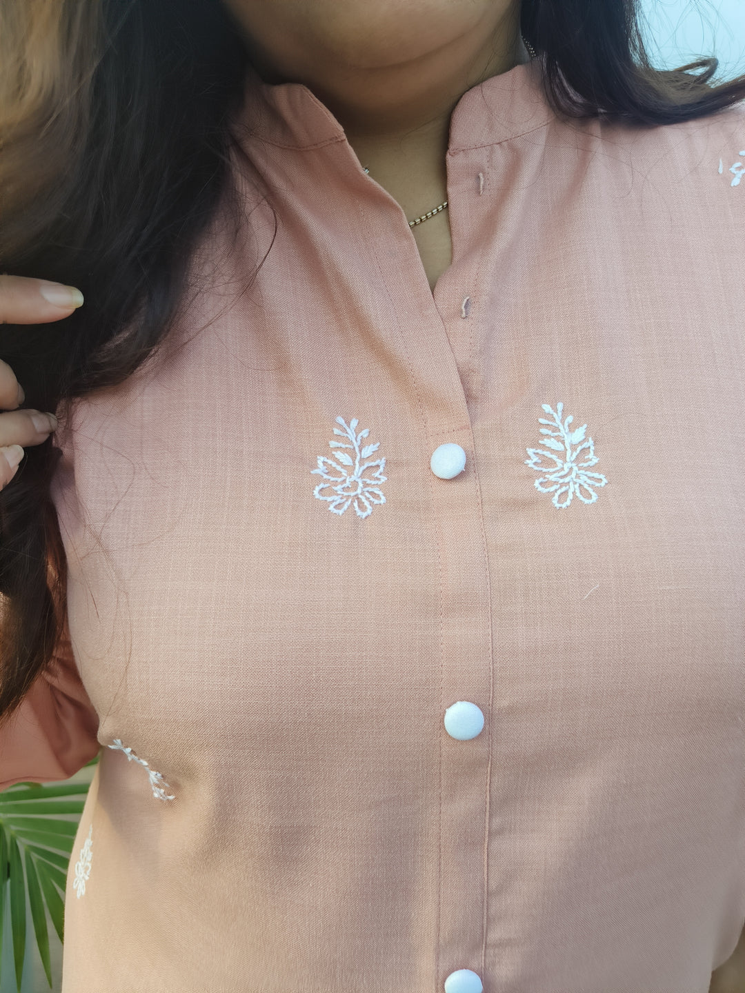 Linen Light Peach Co-ord Set -Custom Made