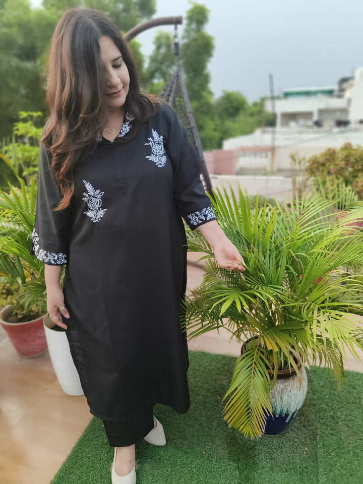 Linen Black Co-ord Set -Custom Made