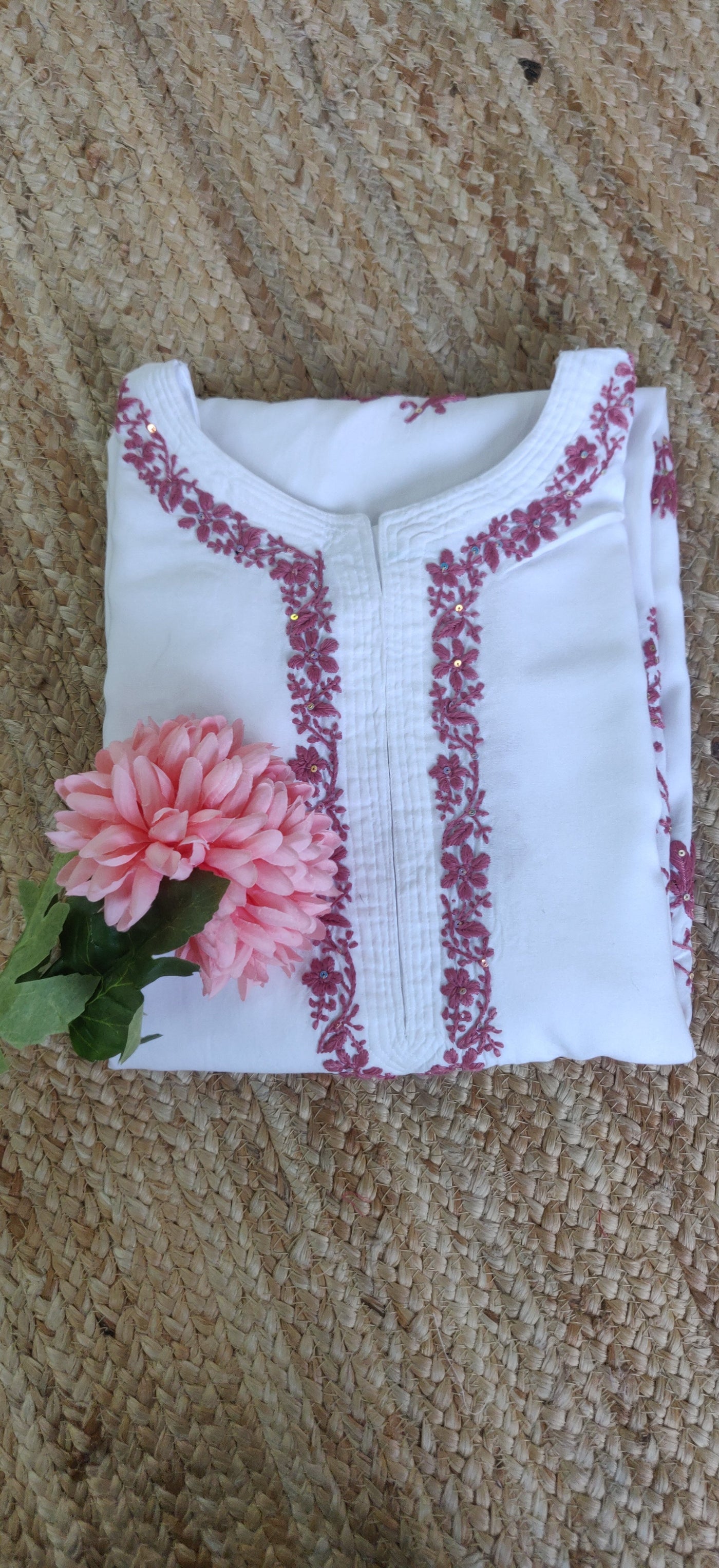 White Modal Chikankari Kurta