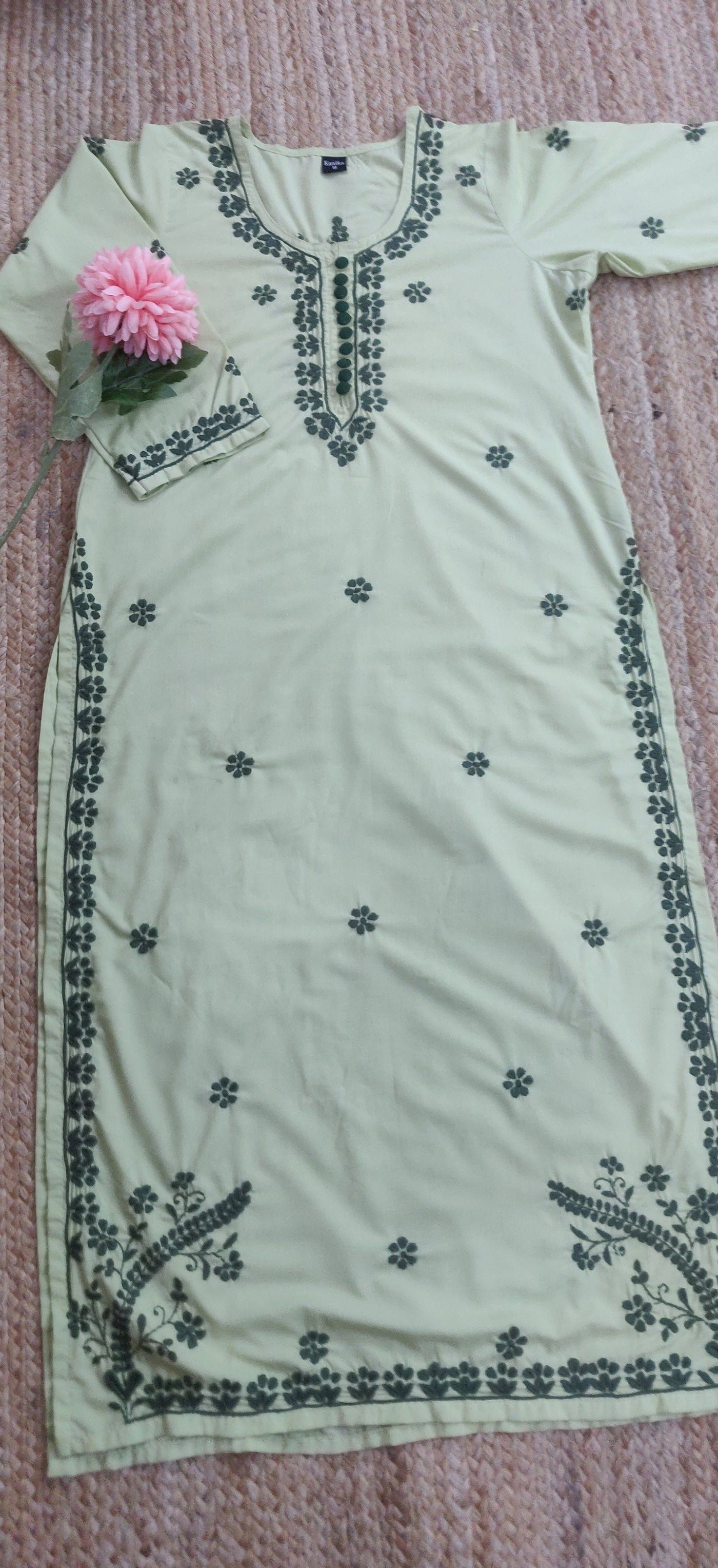 Light Green Modal Chikankari Kurta