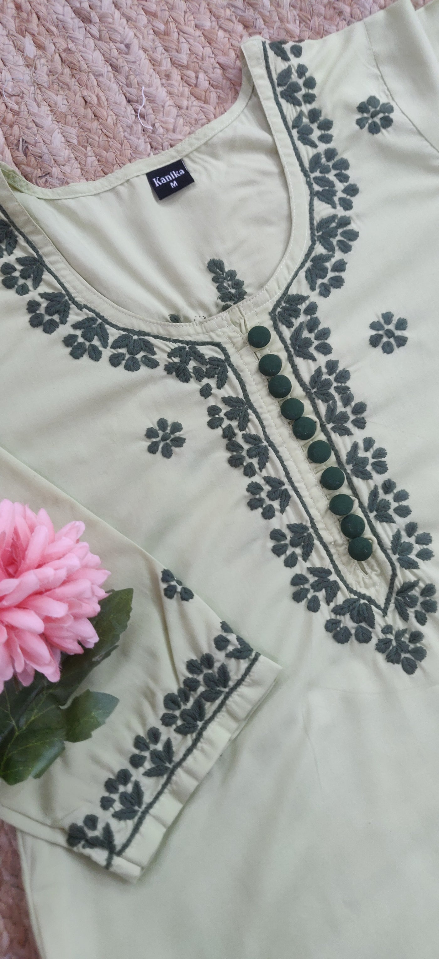 Light Green Modal Chikankari Kurta