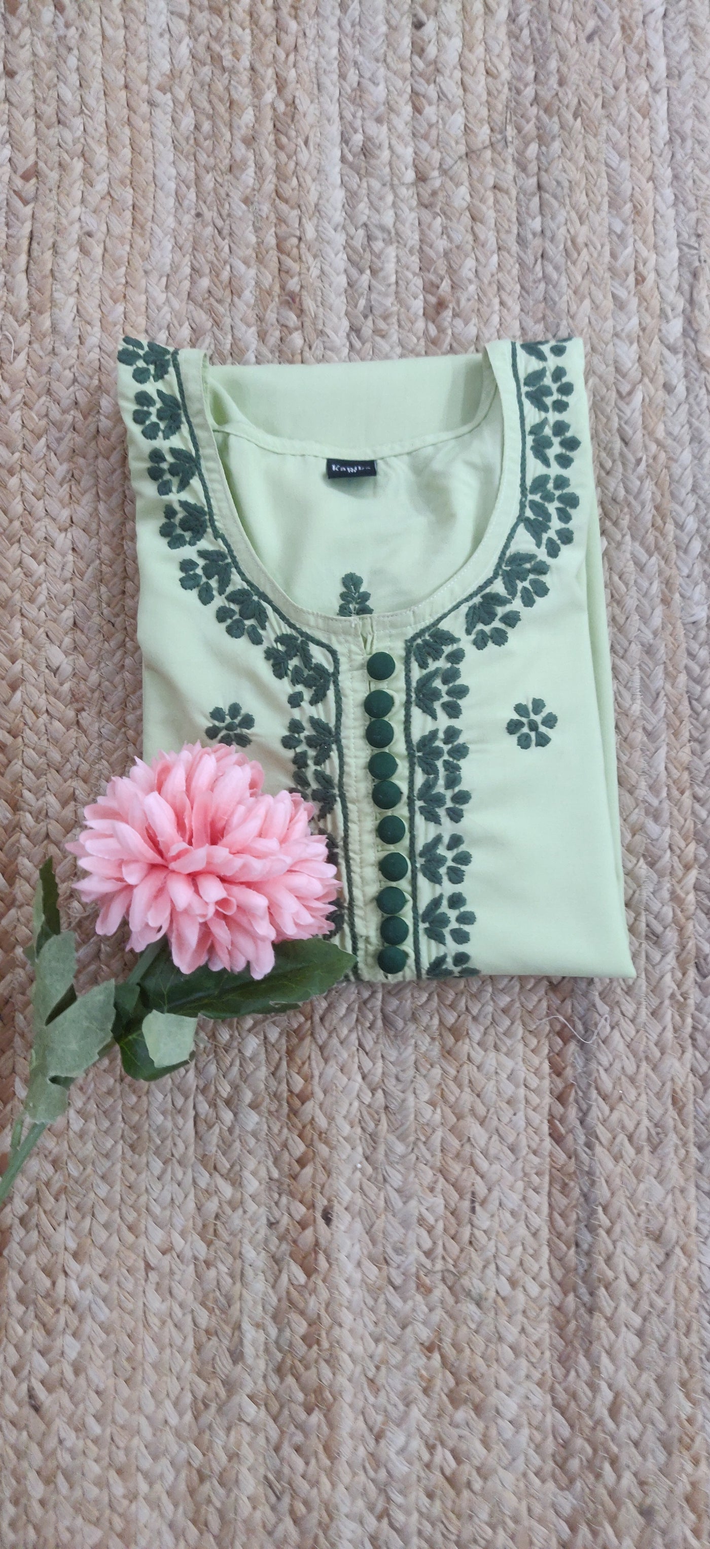 Light Green Modal Chikankari Kurta