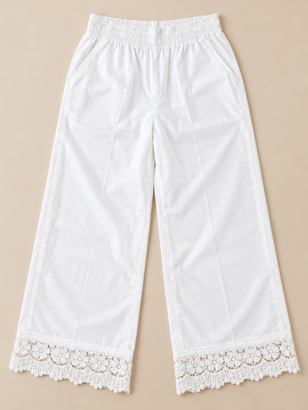 White stretchable pant