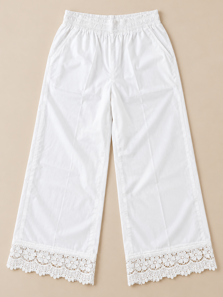 White stretchable pant