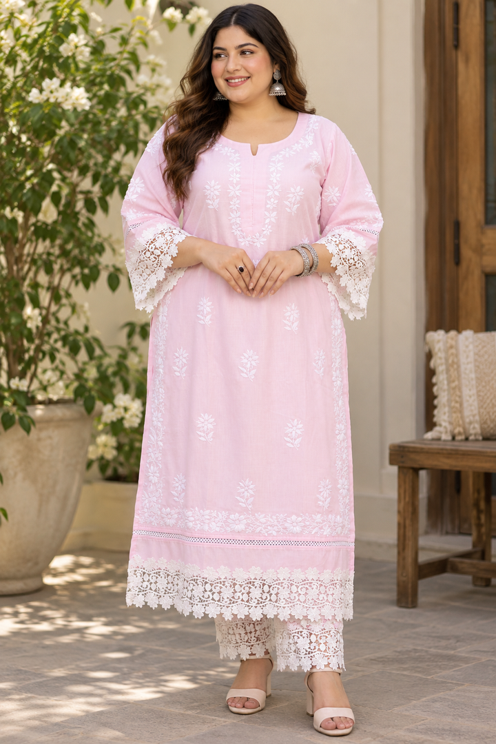 Light Pink Chikankari Co-Ord set