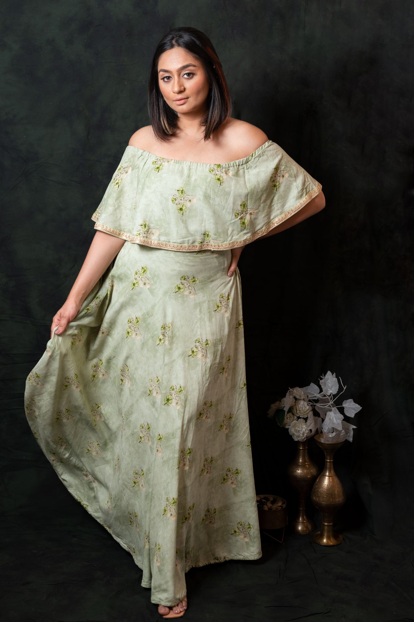 Green Muslin Dress