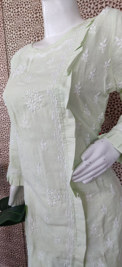 Light Green cotton chikankari kurta