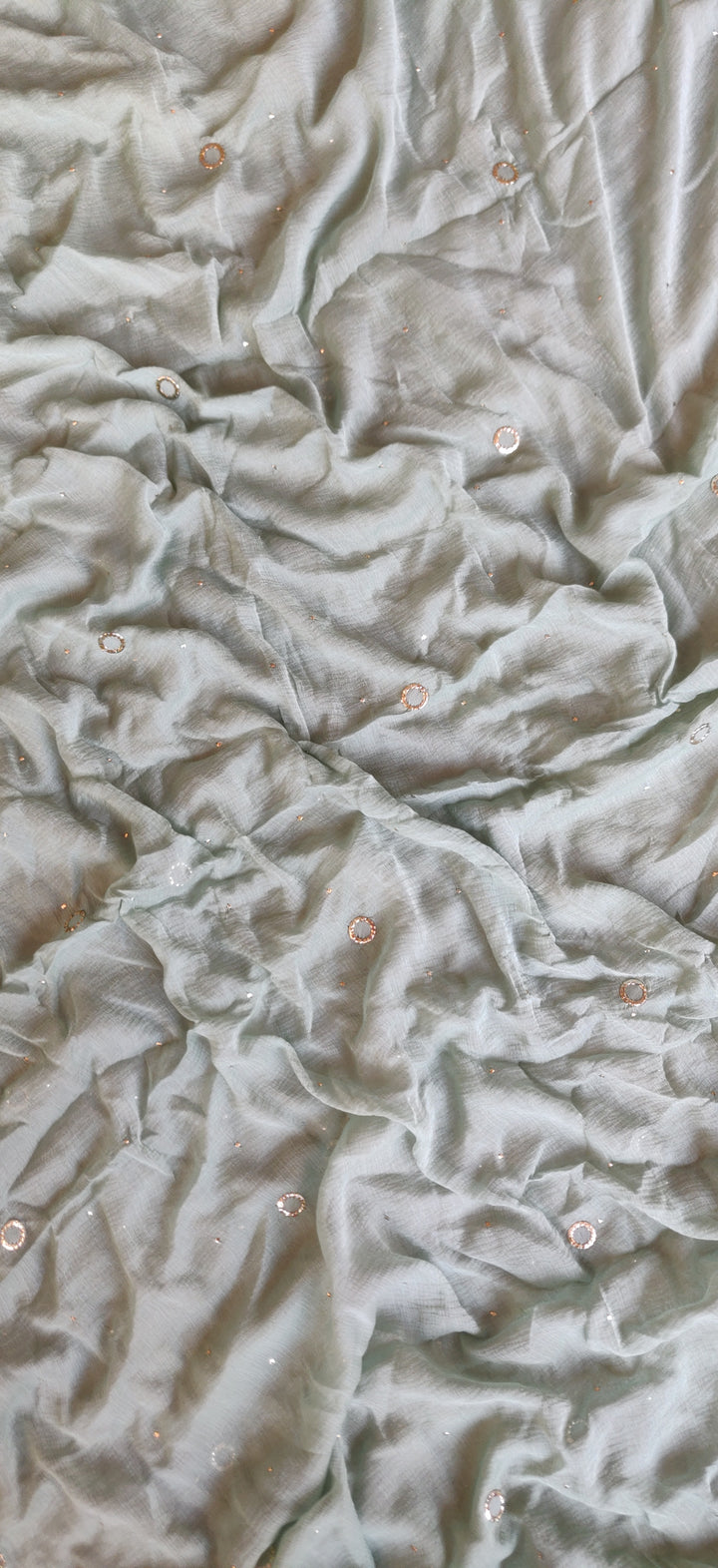 Light green Chiffon Chikankari dupatta