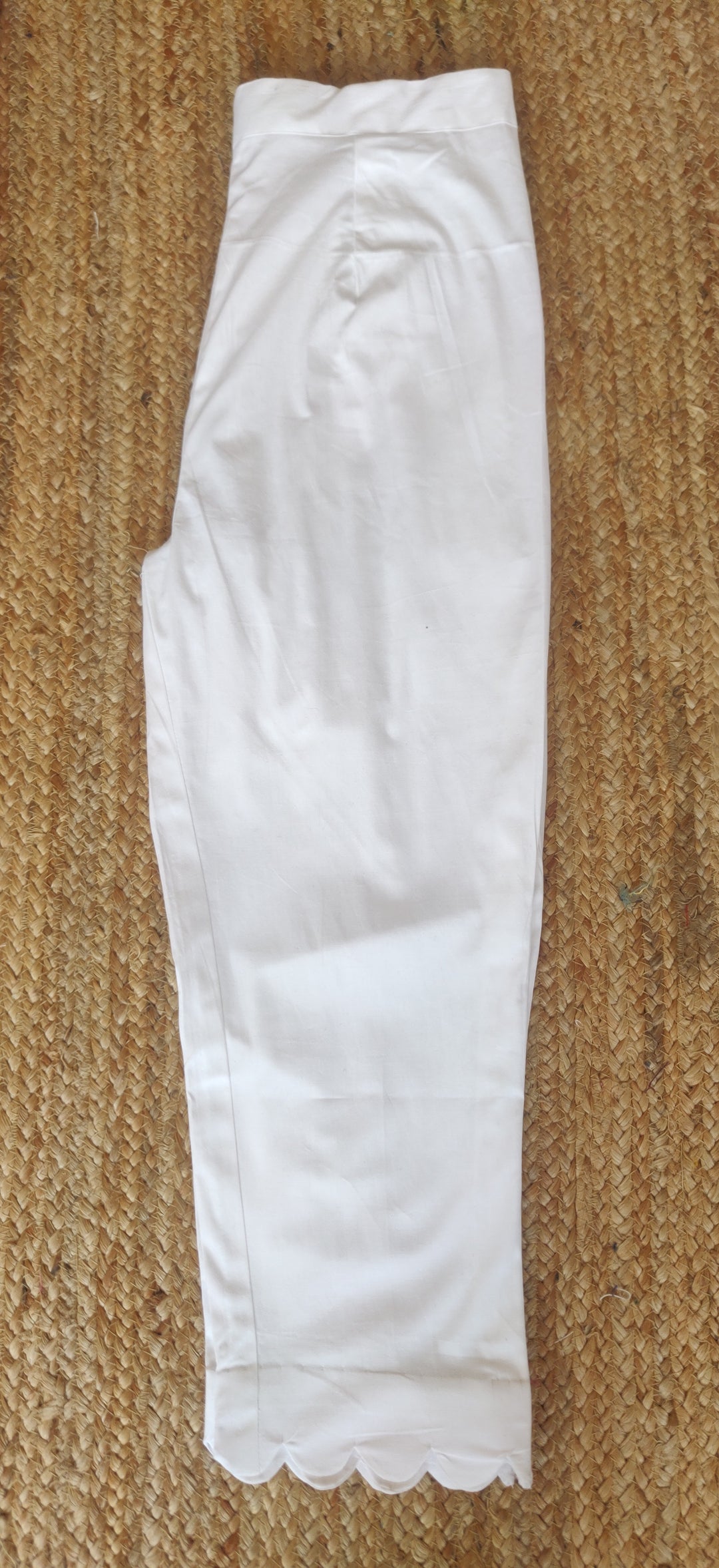 White Stretchable Cotton Pant