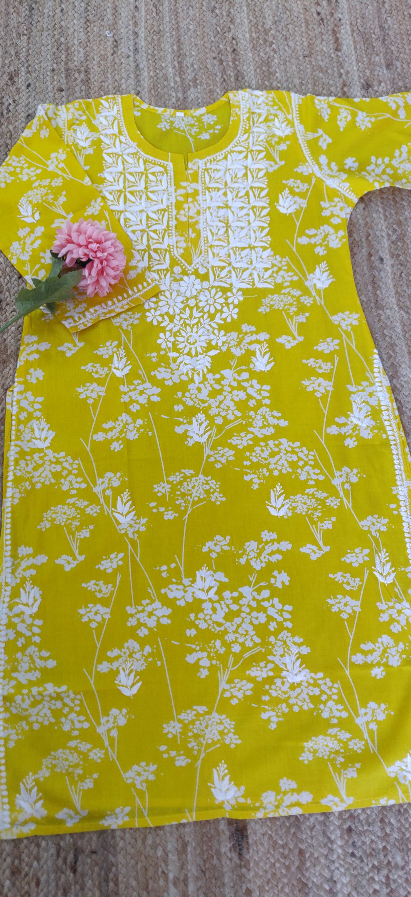 Cotton Printed Chikankari Kurtas