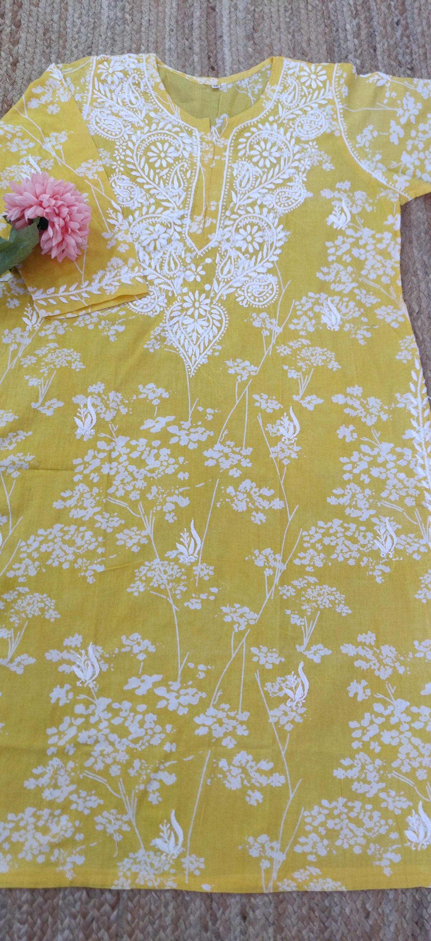 Cotton Printed Chikankari kurtas