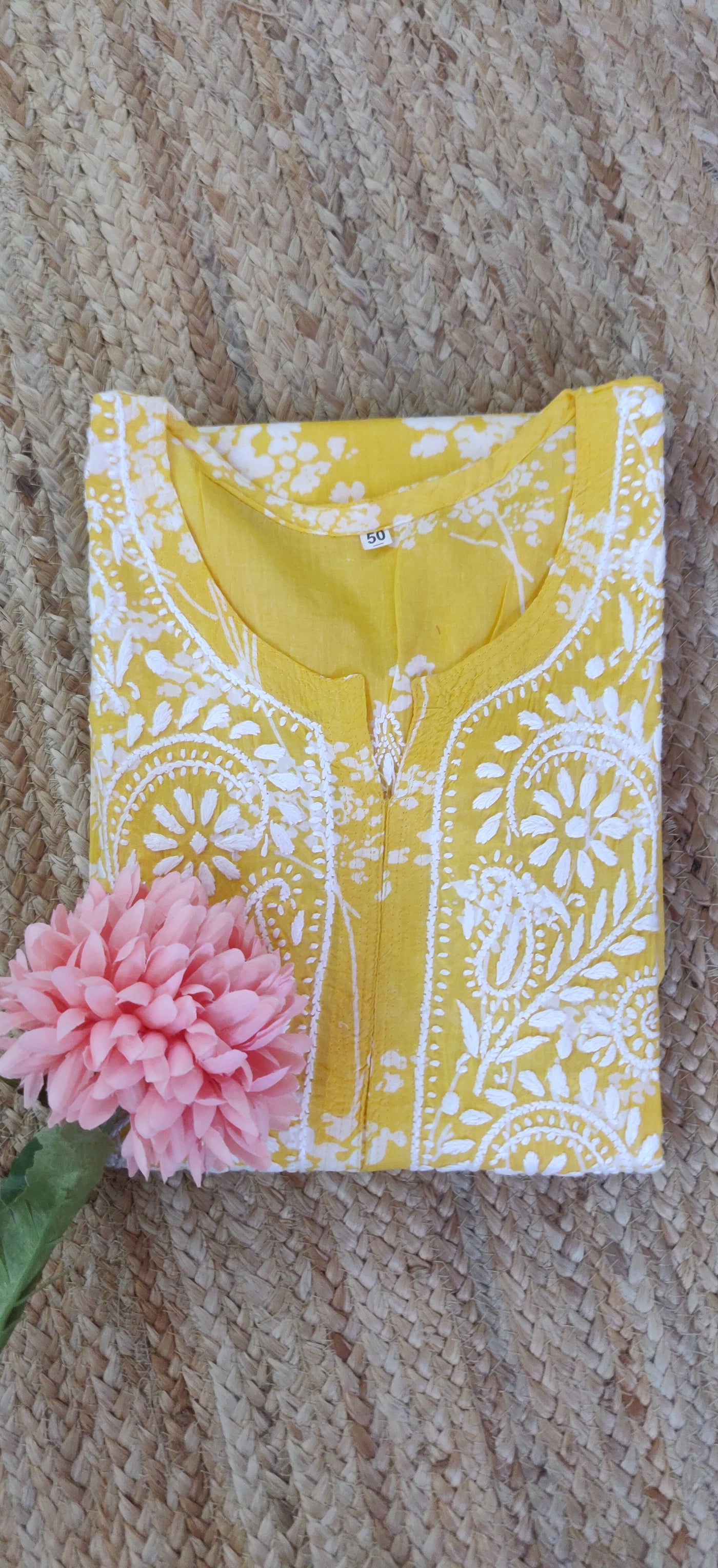 Cotton Printed Chikankari kurtas